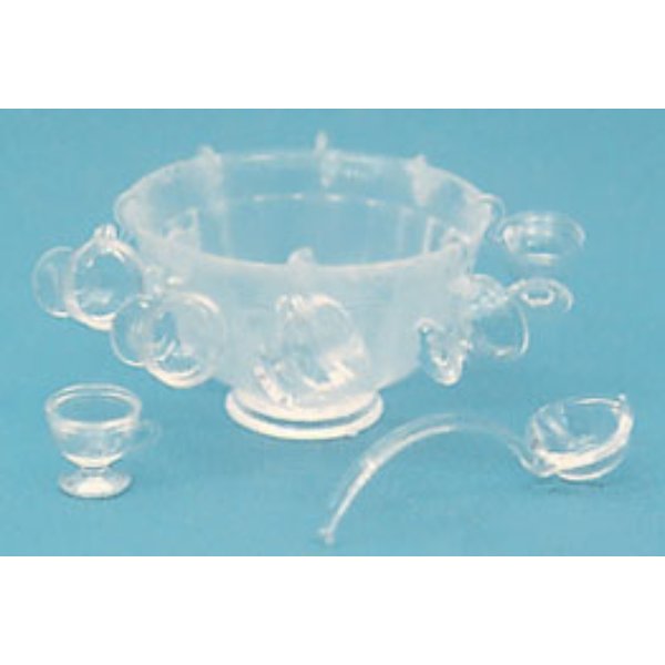 CB2208 M-120C Punch Bowl Set Mini Kit for Dollhouse Miniature - Crystal