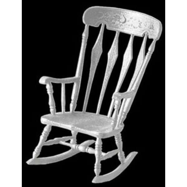 CB2403WH M-530 Arrowback Rocker Mini Kit for Dollhouse Miniature - White