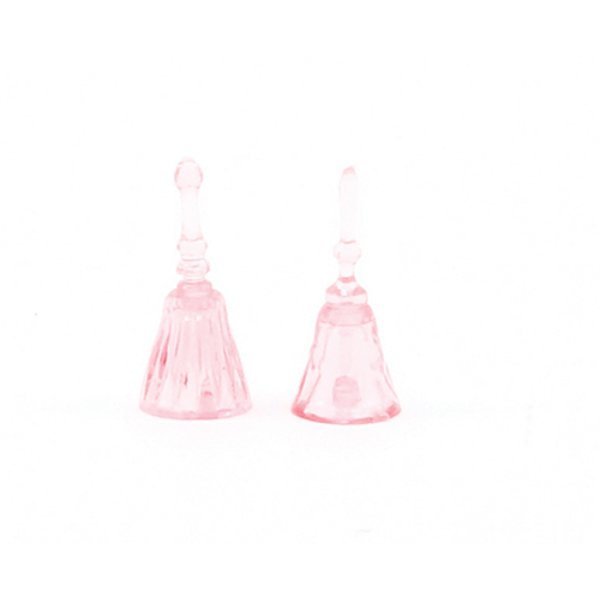 CB89P Dinner Bells for Dollhouse Miniature - Pink - 2 Piece