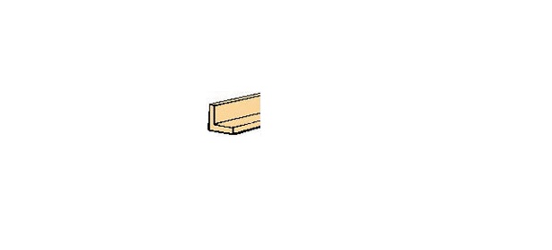 NE501 0.06 in. Angle Structural Shape for Dollhouse Miniature