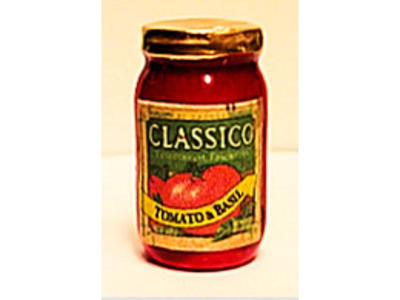 HR54300 Classico Tomato Basil Sauce for Dollhouse Miniatures