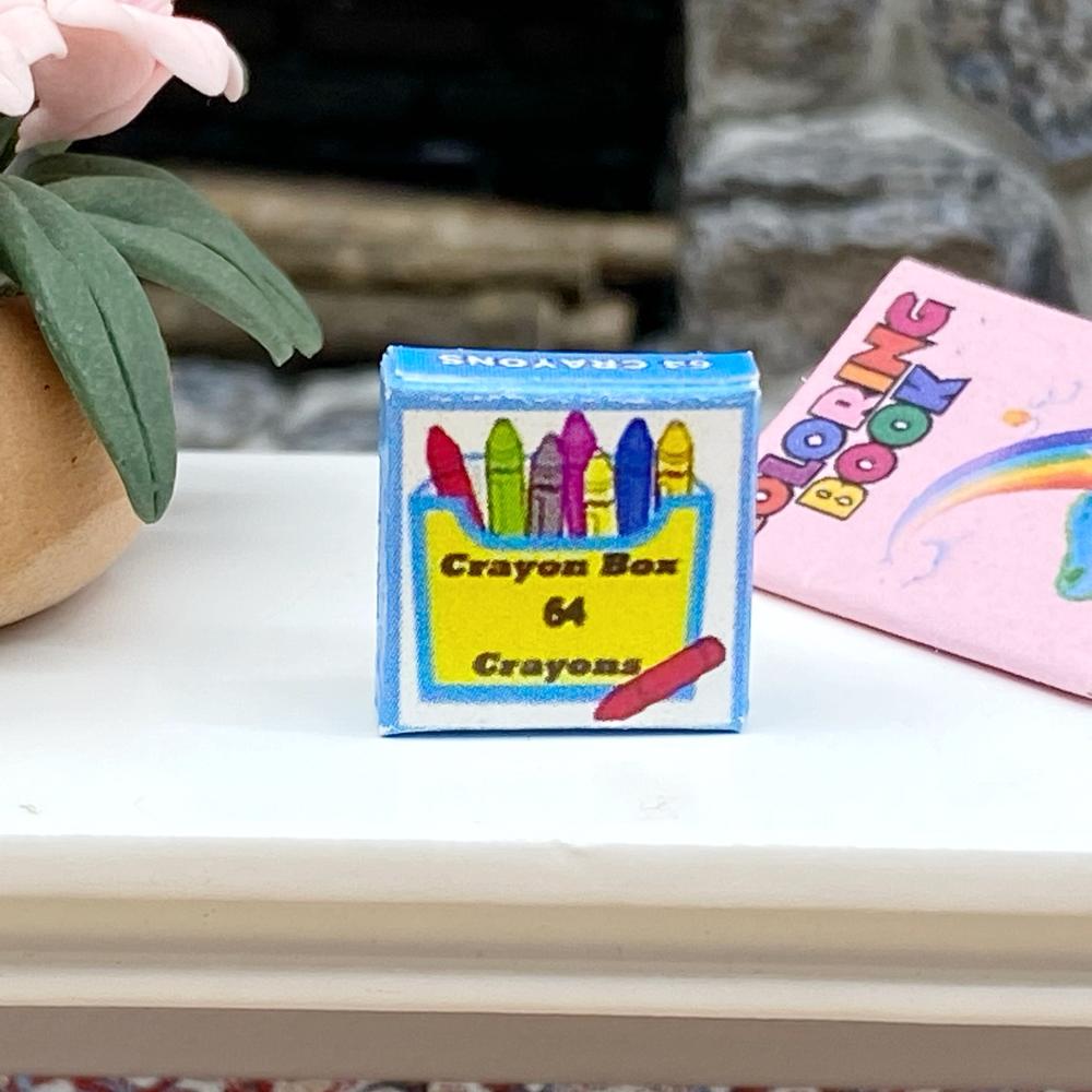 HR57201 Box of Crayons for Dollhouse Miniature