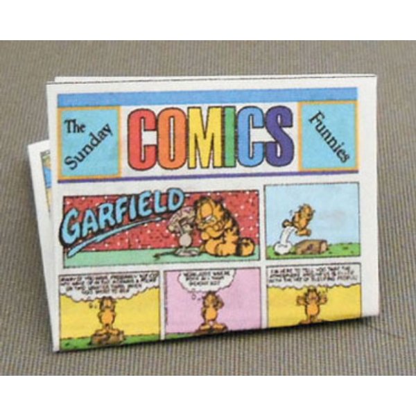 HR56124 Sunday Comics for Dollhouse Miniature