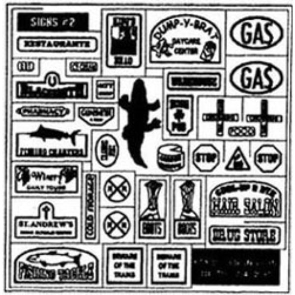 PRE1282 0.5 in. Scale No.2 Signs for Dollhouse Miniature