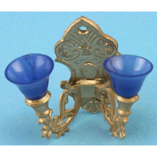 MUL3604A Non-Electric Double Sconce for Dollhouse Miniature - Assorted Shade