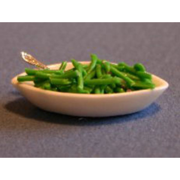 RND61 Green Beans Side Dish for Dollhouse Miniature