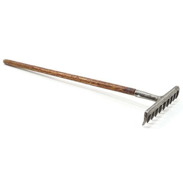 STT500 Antique Rake for Dollhouse Miniature