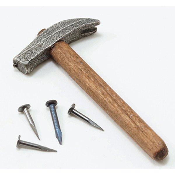 STT773 Hammer & Nails for Dollhouse Miniature