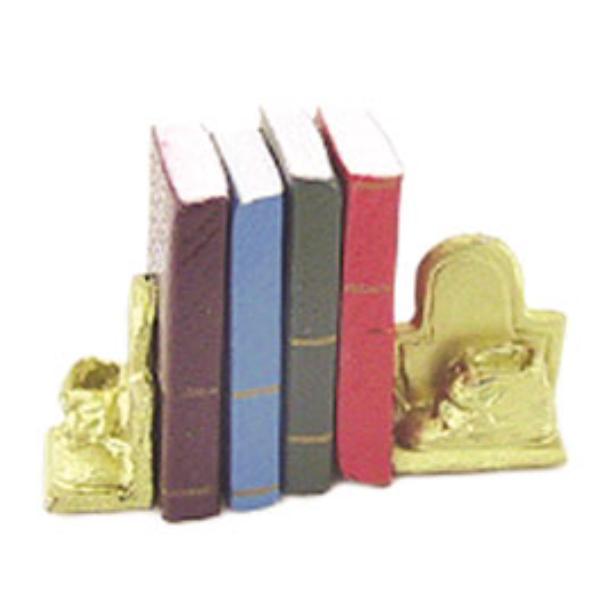ISL5103 Shoe Bookends with Books for Dollhouse Miniature