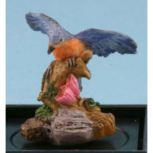 JKMJC02 Hand Painted Bluebird Figure for Dollhouse Miniature
