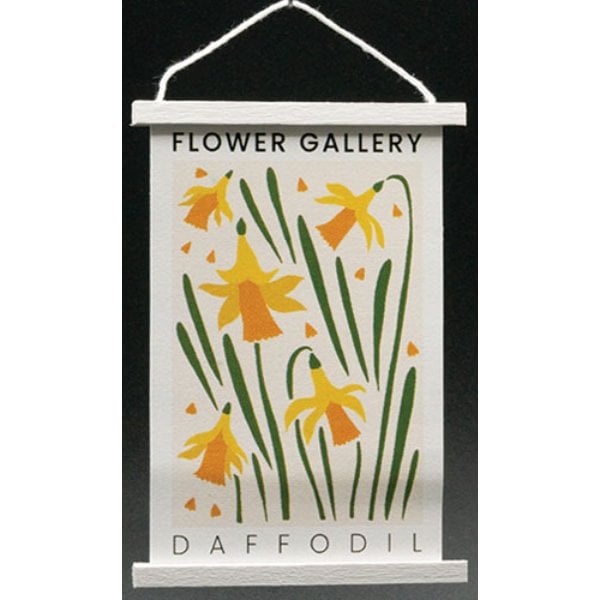 KCMFG10 Daffodil Hanging Poster for Dollhouse Miniature