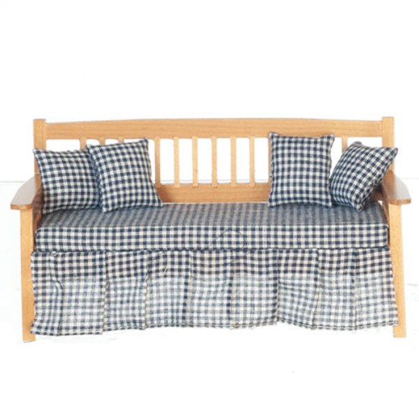 AZT4207 Daybed for Dollhouse Miniatures - Oak