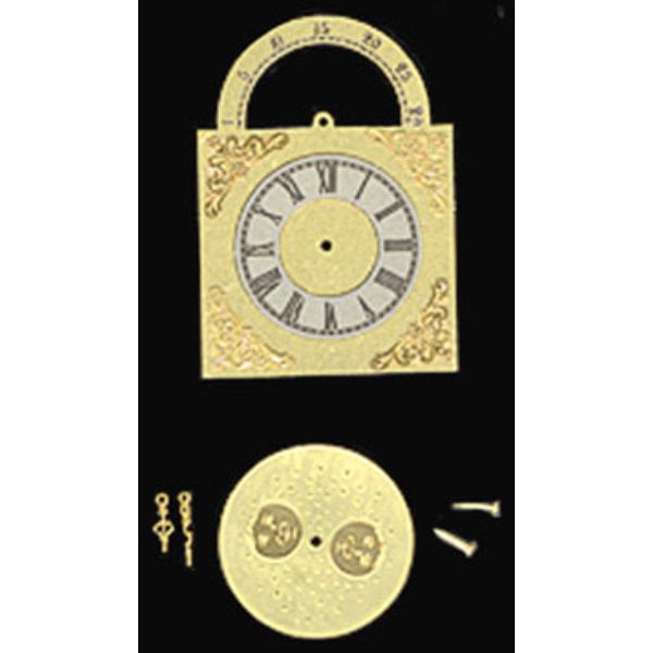 BLD152 Grandfather Clock Face with Hands for Dollhouse Miniatures