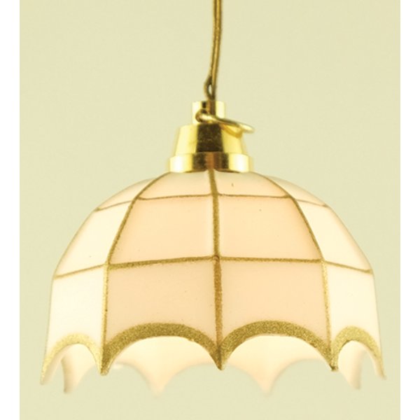 MH600 Tiffany Hanging Lamp for Dollhouse Miniature - White
