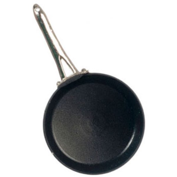 FCA4468BK Non-Stick Pan for Dollhouse Miniature - Black - Large