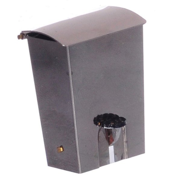 AZS3080 Trash Can for Dollhouse Miniatures - Matte Stainless