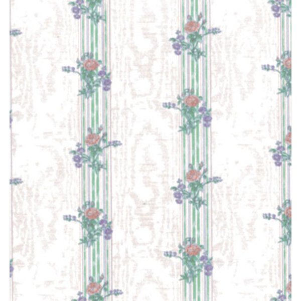 MG155D25 Reflections Wallpaper for Dollhouse Miniature - White & Peach - 3 Piece