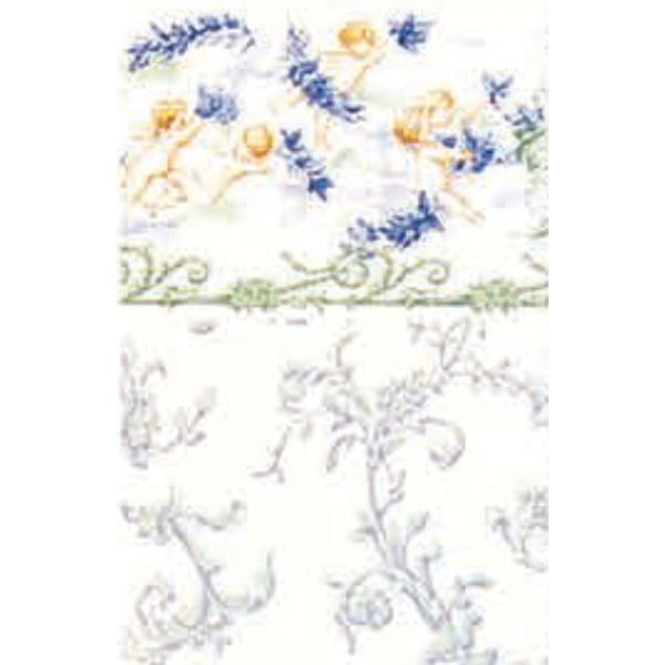 MG212D2 Symphony Wallpaper for Dollhouse Miniature - Blue - 3 Piece
