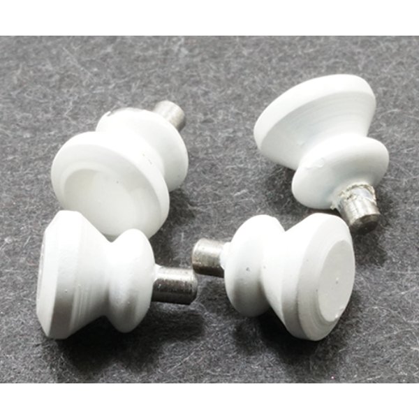 CLA05530 White Knobs for Dollhouse Miniature - Pack of 6