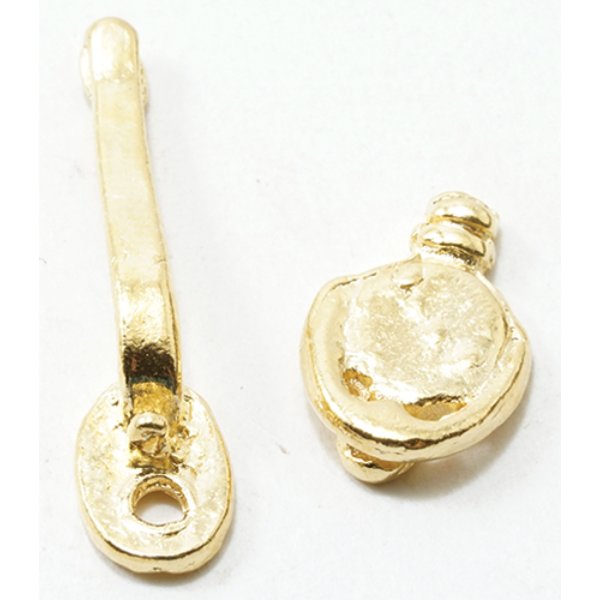 CLA05602 Door Handle & Knocker for Dollhouse Miniature - Brass - Pack of 2