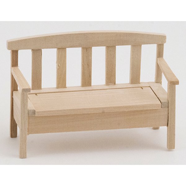 CLA08604 Garden Bench for Dollhouse Miniature - Unfinished