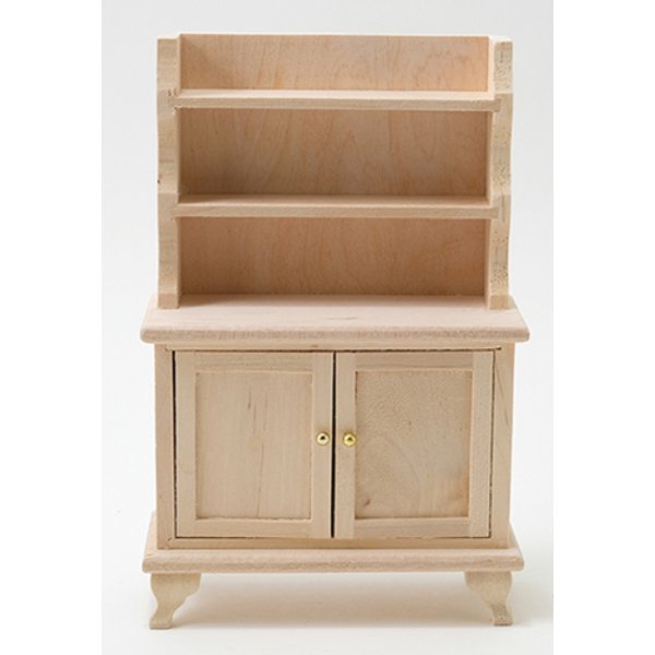 CLA08679 Hutch for Dollhouse Miniature - Unfinished