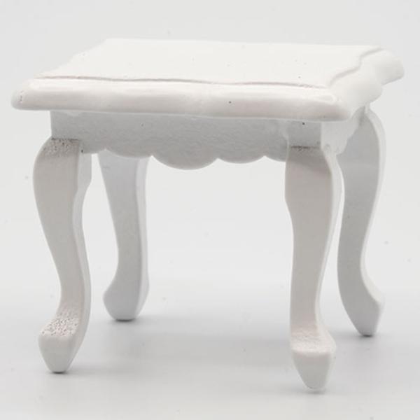 CLA10300 2 x 1.5 x 1.5 in. Side Table for Dollhouse Miniature, White