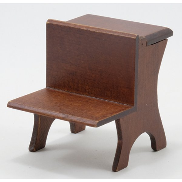 CLA10493 School Desk for Dollhouse Miniature - Walnut