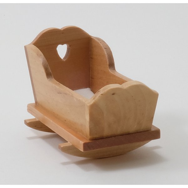 CLA10502 Cradle for Dollhouse Miniature - Oak