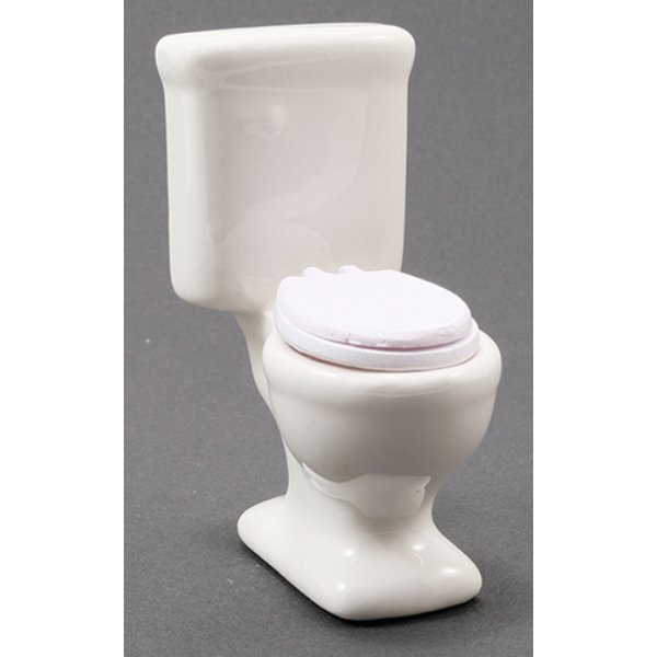 CLA10551 White Toilet for Dollhouse Miniature