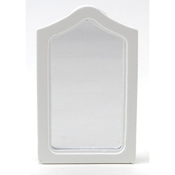 CLA10583 Framed Mirror for Dollhouse Miniature - White