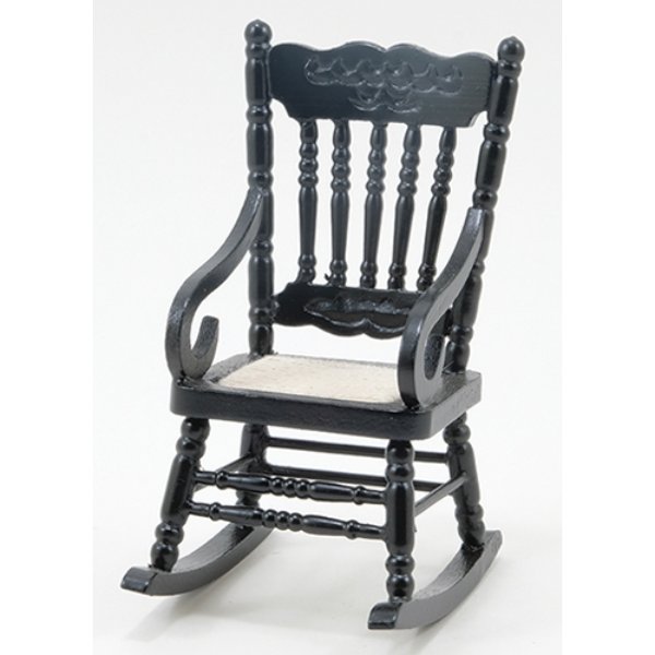 CLA10929 Gloucester Rocking Chair for Dollhouse Miniature - Black
