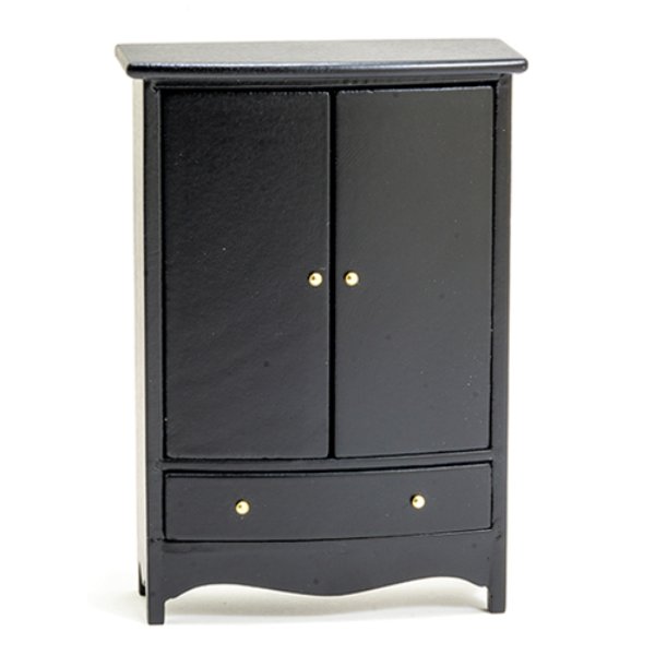 CLA12021 Armoire for Dollhouse Miniature - Black
