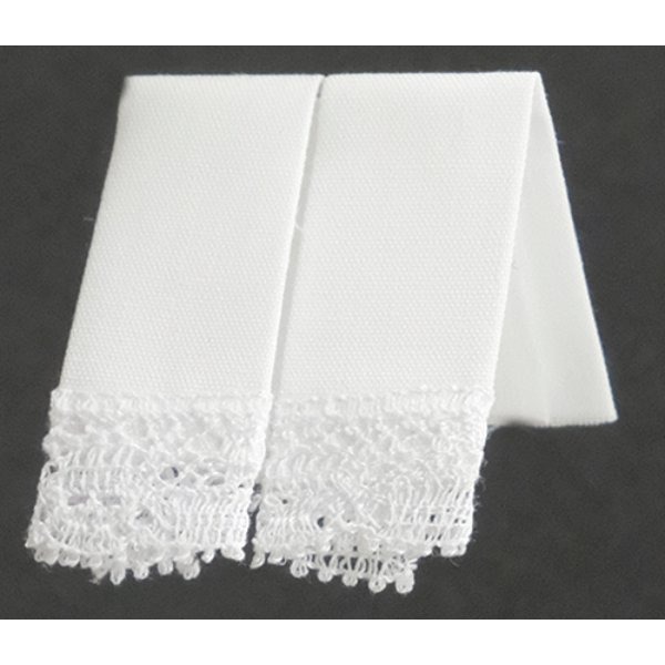 BB50612 Kitchen Dish Towels for Dollhouse Miniature - White