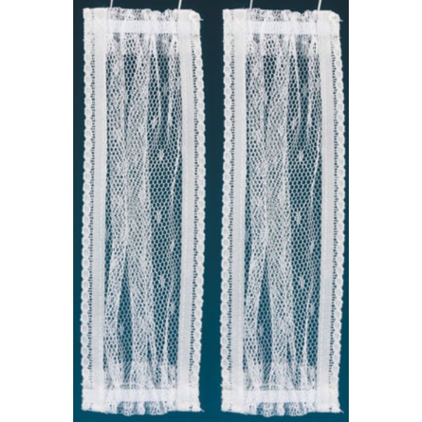 BB54902 Double French Door Curtain Panel for Dollhouse Miniature - White