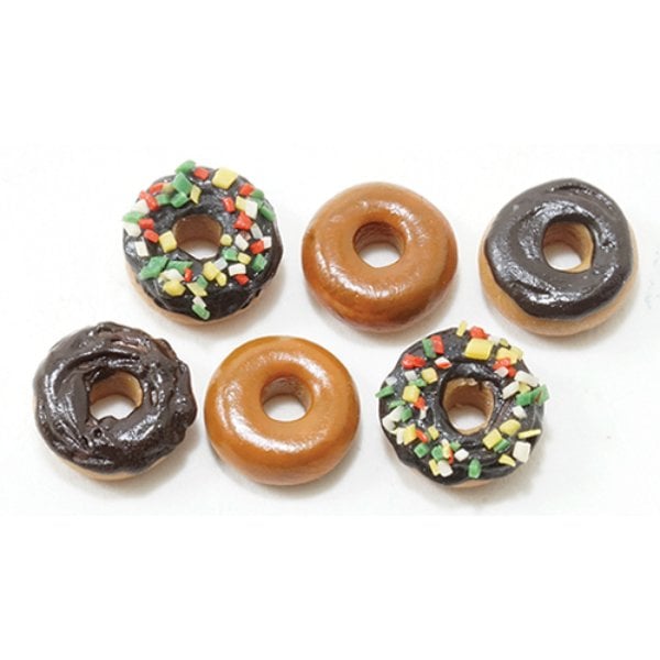 IM65091 Donuts for Dollhouse Miniature - Pack of 6