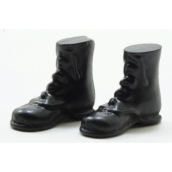 IM65534 Hiking Boots for Dollhouse Miniature - Black