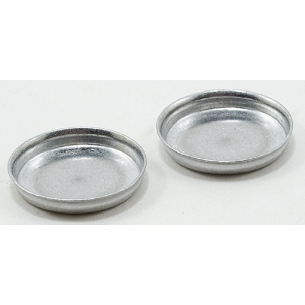 IM65598 Aluminum Layer Cake Pans for Dollhouse Miniature - 2 Piece