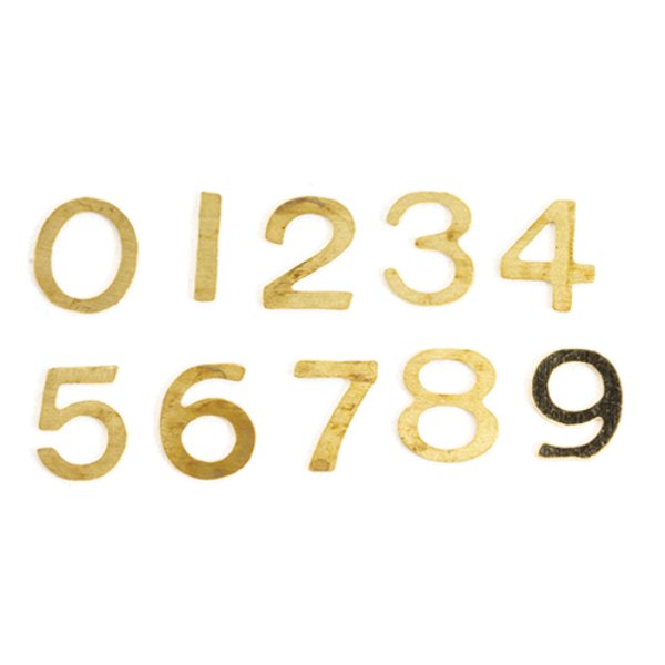 IM65692 Brass Numbers 0-9 for Dollhouse Miniature