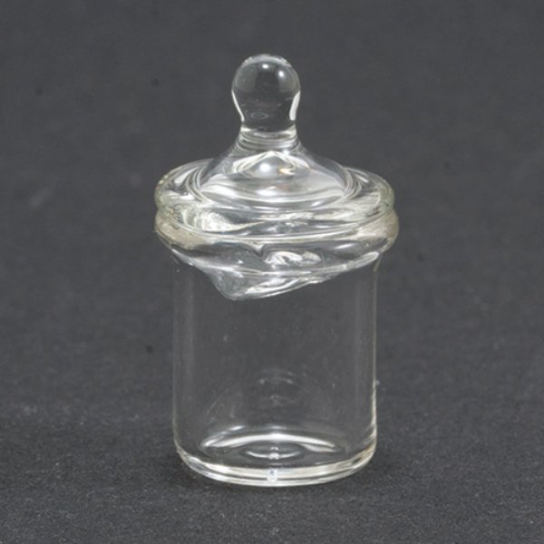 IM65693 Glass Candy Jar with Lid for Dollhouse Miniature