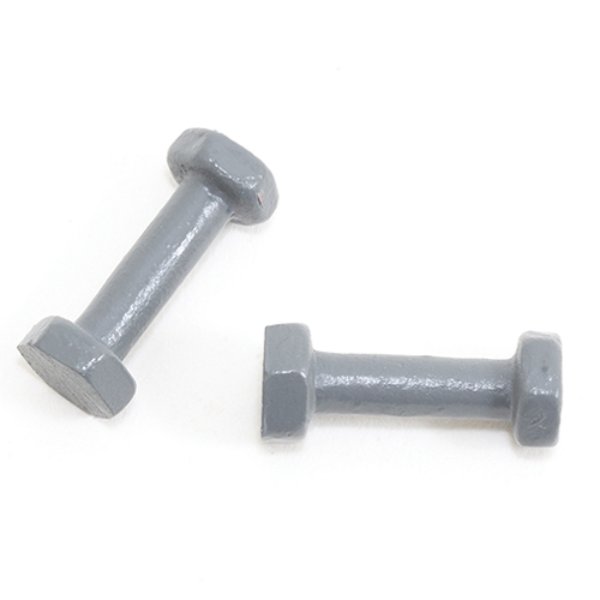 IM65717 Hand Weights for Dollhouse Miniature - Gray - Pack of 2