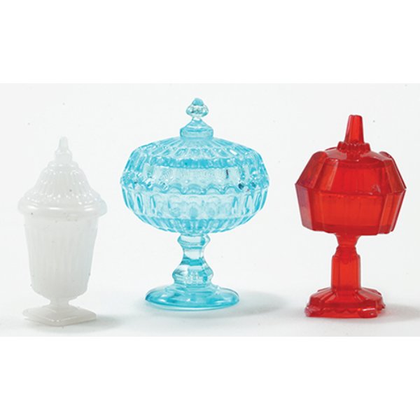 CB068 Assorted Candy Dishes for Dollhouse Miniature - Set of 3