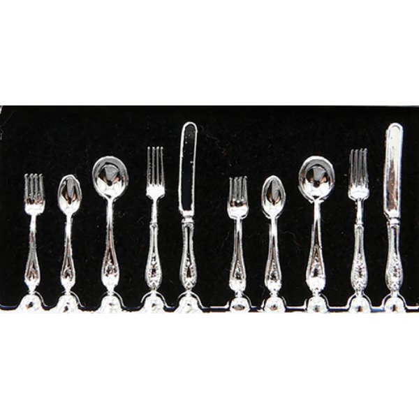 CB130 Silverware Placeset for Dollhouse Miniature - Set of 2