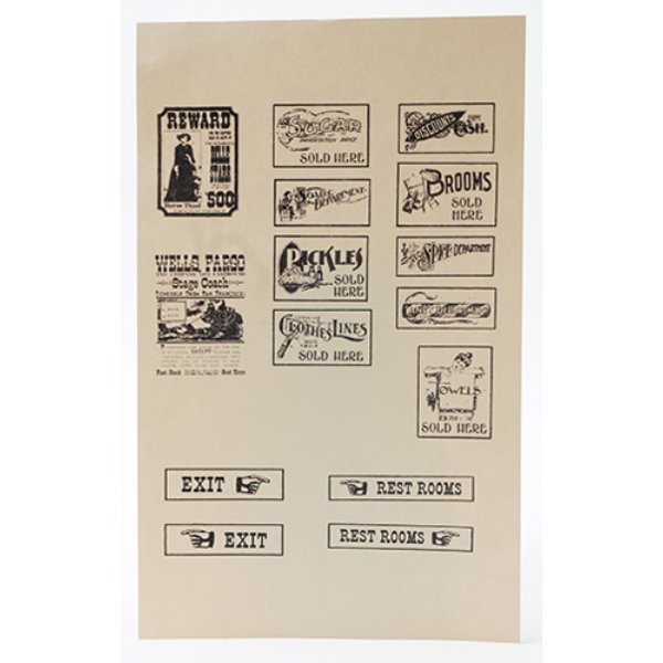 MUL2083 Store Signs for Dollhouse Miniature