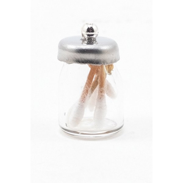 MUL2369 Cotton Swabs in Jar for Dollhouse Miniature