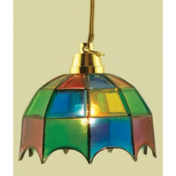 MH601 Tiffany Hanging Lamp for Dollhouse Miniature - Multi Color