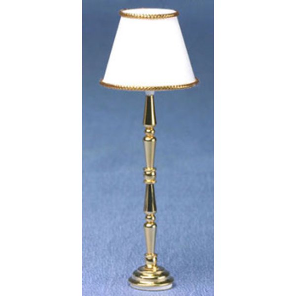 MH718 Gold Base Floor Lamp for Dollhouse Miniature
