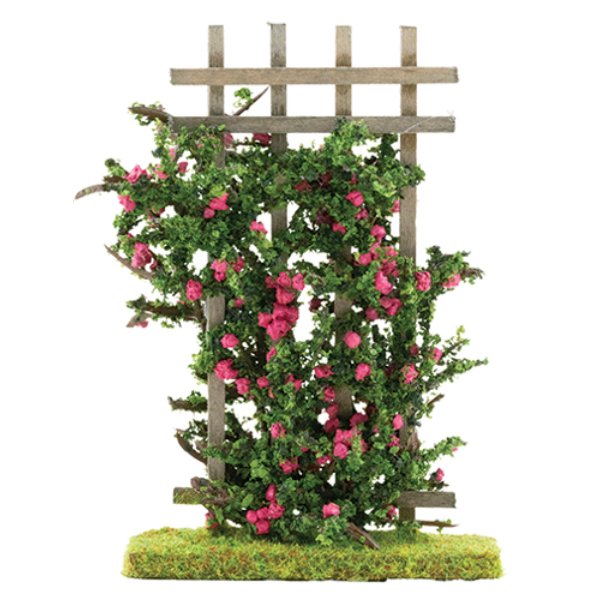 CARTHP Rose Trellis for Dollhouse Miniature - Hot Pink