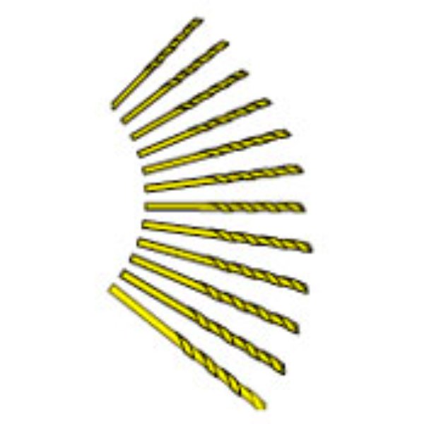 EXL00068 No.68 Drill Bit for Dollhouse Miniature - 12 Piece