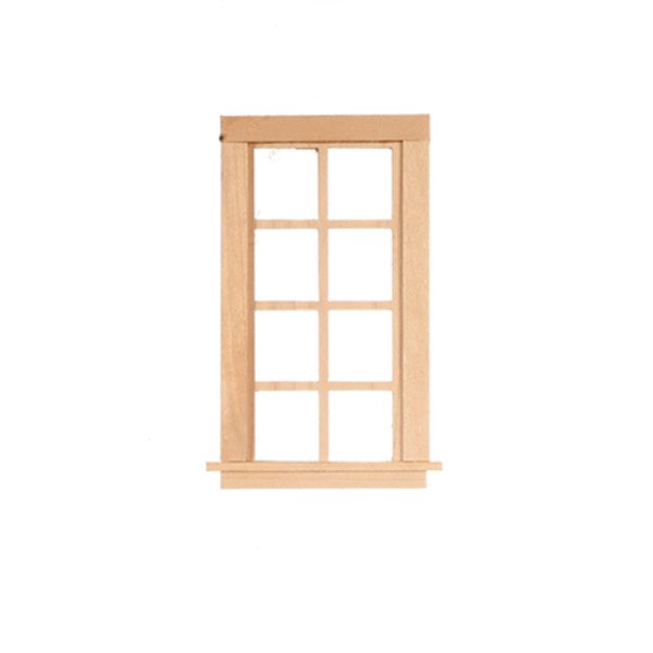 AS404A 4 Over 4 Single Window for Dollhouse Miniature